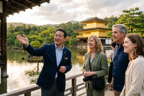 Port Pickup Kobe till Kyoto privat dagstur med Guide och fordon