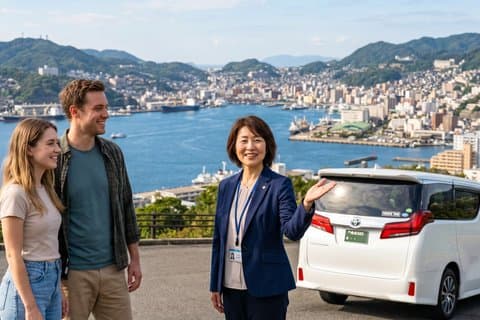 Port Pickup Nagasaki Privat tur med licens og køretøj