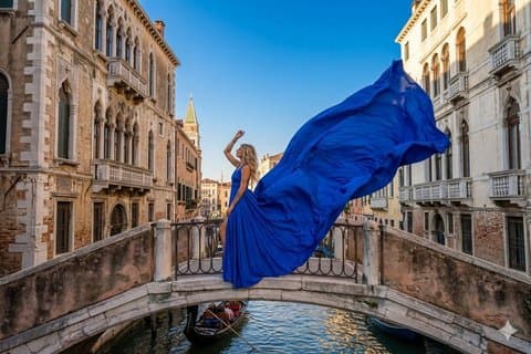 ヴェネチアフライングドレス撮影