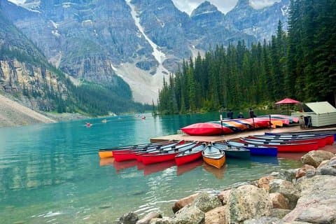 Lake Louise og Moraine Lake Express fra Banff