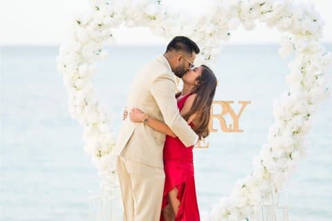 Luxury Sunset Beach Proposal in Nassau Bahamas