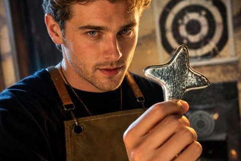 Kyoto lage en metall shuriken i et ekte ninja hus