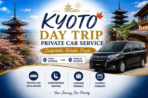 Kyoto privatbil charter med Engelska förare flexibel resplan