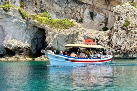 Gozo: Comino’s Lagoons Boat Trip, Sea Caves and Swim Stops