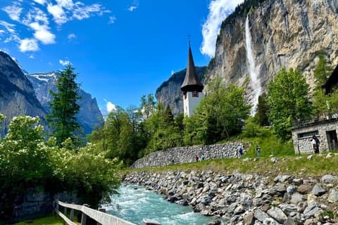 Lauterbrunnen Valley Electric Bike Tour Beyond to 72 Waterfalls