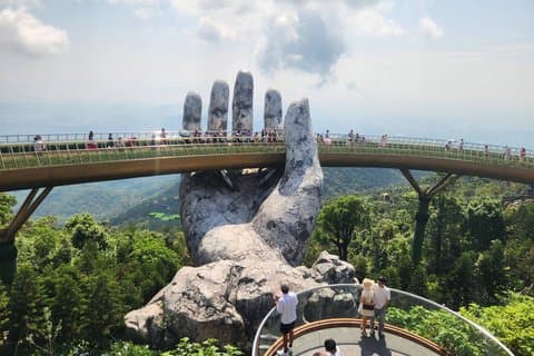 GOLDEN BRIDGE &MARBLE MOUNTAIN-AM PHU CAVE(Hell Cave)Private Tour