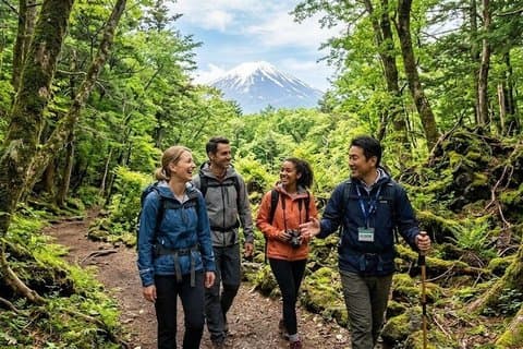 Fuji Forest Hiking 4 hr Tour with a Nature Guide with Transfer