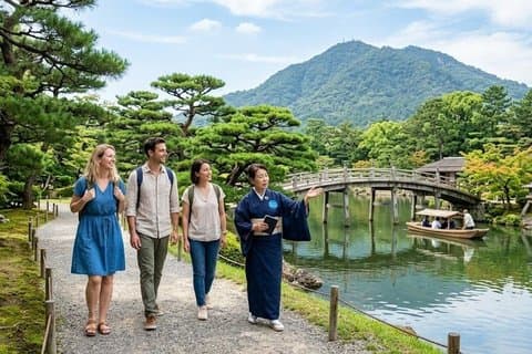 Tour privato di un'intera giornata di Takamatsu con guida autorizzata dal governo