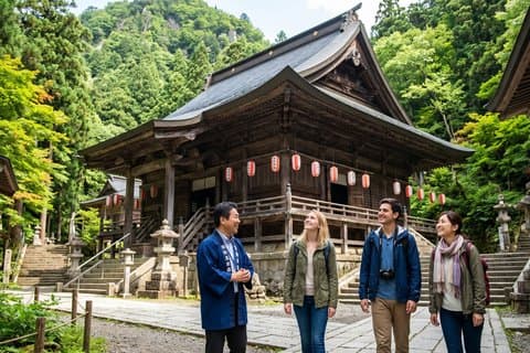 Viagem privada de meio dia a Yamagata / Yamadera com guia licenciado pelo governo