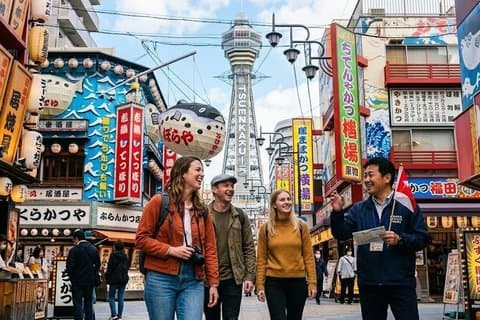 Excursão a pé privada de 6 horas em Osaka com guia licenciado pelo governo