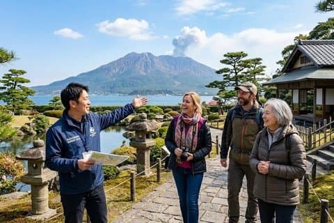 Excursión privada de día completo a Kagoshima con guía autorizado por el gobierno