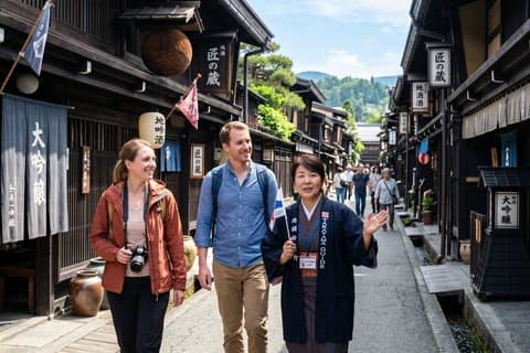 Visite privée d'une journée à Takayama avec un guide agréé par le gouvernement