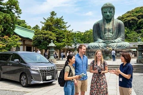 Kamakura-Ganztagestour mit lizenziertem Guide und Fahrzeug aus Tokio