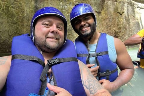 7 Damajagua waterfalls with typical Dominican lunch