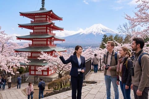 Mt. Fuji Five Lakes-området privat tur med licenseret guide (Kawaguchiko-området Dep)