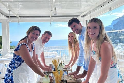 Capri: Authentic Pasta Cooking Class, Wine and Sea View