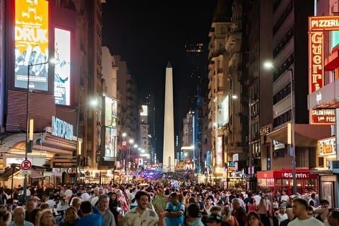 Buenos Aires After Dark - Avenida Corrientes at Night - Private