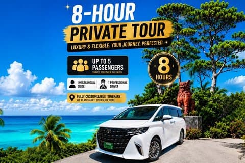Okinawa Private Tour — Driver and Guide Included 1–5 Guests (8h)