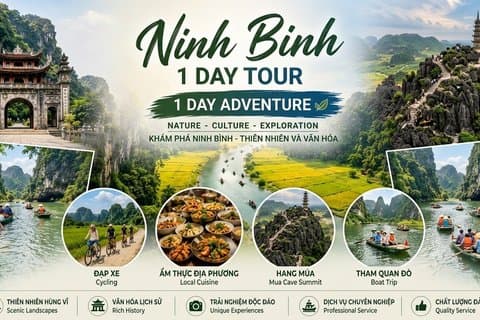 Privat/Grupp Ninh Binh : Hoa Lu, Trang An, Mua Cave från Hanoi