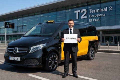 Privat taxi transfer fra Barcelona Hoteller til lufthavn