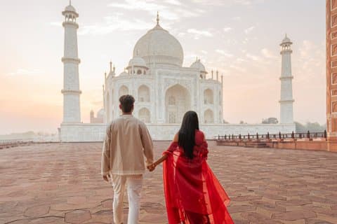Sunrise Taj Mahal, Agra fort og Baby Taj Tour fra Delhi med bil