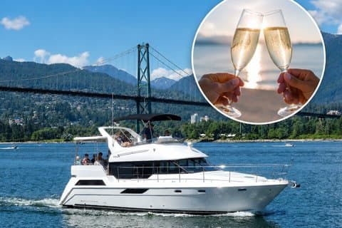 Vancouver Cruzeiro de iate exclusivo para adultos com Prosecco e Snacks