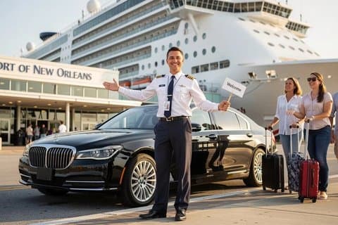 Privater Autoservice zum Hafen von New Orleans