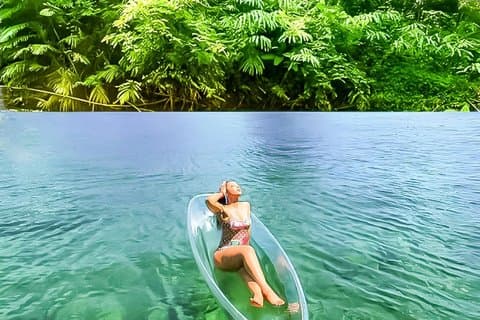 Nye Tropical Clear Kayak Drone Photoshoot i Montego Bay