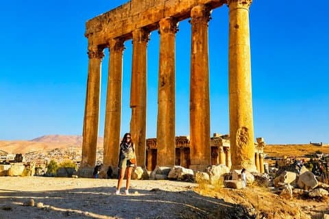Visite privée des temples de Baalbek et de la cave Ksara au départ de Beyrouth