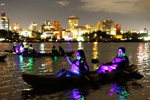San Juan Music Glow Night Kayak & Amazing Views in Condado Lagoon