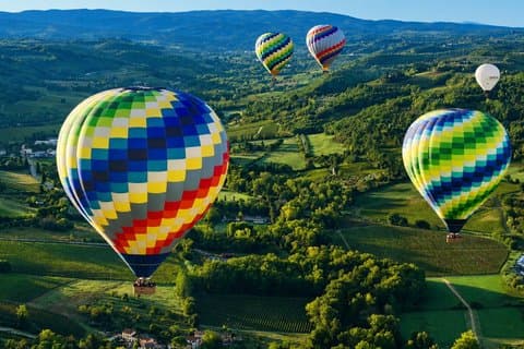 Luftballongtur i Chianti-dalen i Toscana