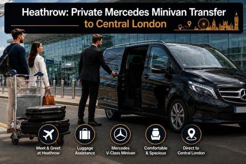 Heathrow: Private Mercedes Minivan Transfer to Central London