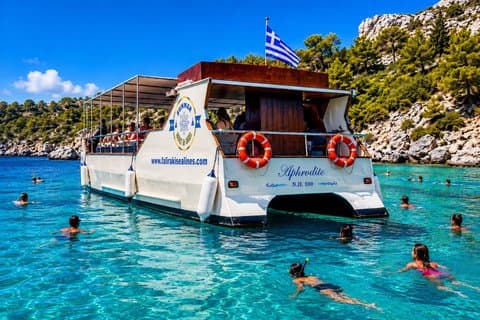 Faliraki: 3 timers sejltur til Anthony Quinn, Ladiko og Afandou Bay