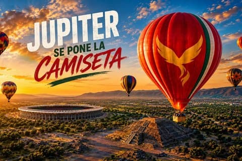Luftballontur over Teotihuacán-pyramiderne fra Mexico City