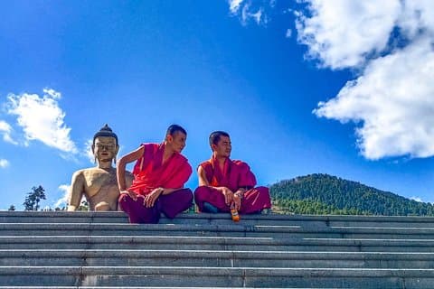 Blick auf Bhutan