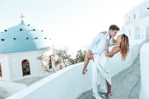 Santorini Private couple Photoshoot Tour ( Blue Domes )