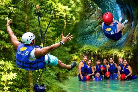 Cascate di Damajagua, zipline con pranzo e trasferimento