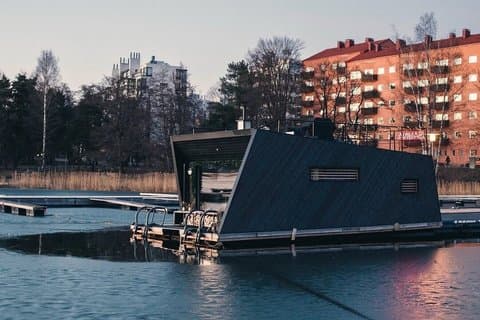 Helsinki Modern Finnish Seaside Floating Sauna Experience