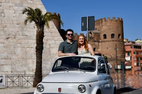 Beyond the Roman Walls | Vintage Fiat 500 & Timeless Photography