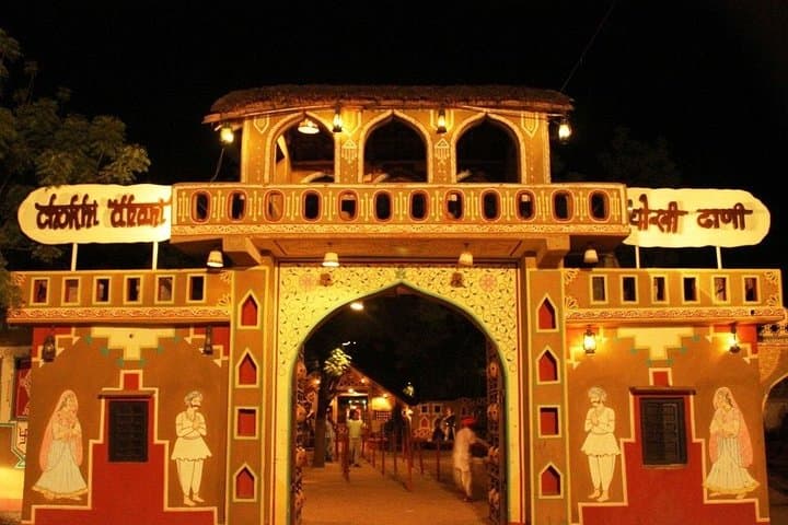 Self-Guided Visit to Chokhi Dhani With Dinner and Pick Up & Drop