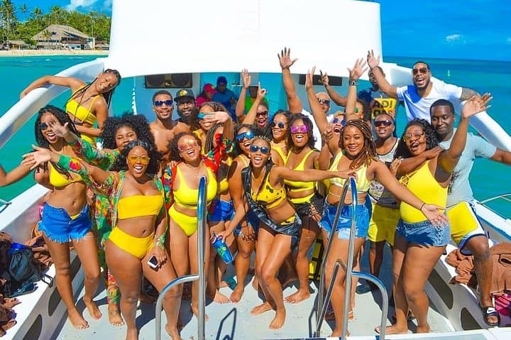 Morning Private Party Boat with Water Slide Open Bar and BBQ