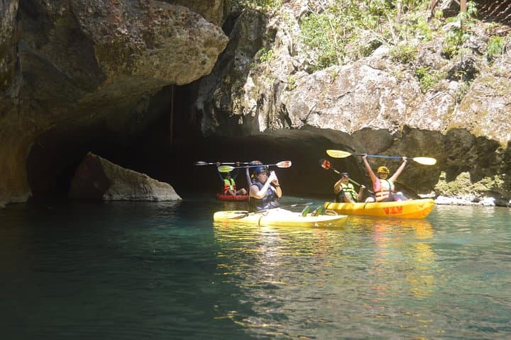 Cave-tube or kayak and Ziplining with pickup from Ambergris Caye