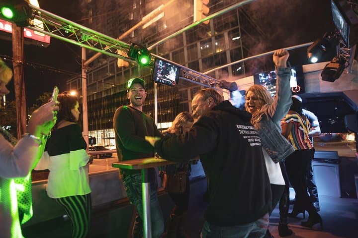 Open Air Party Bus with DJ & Bartender 21+