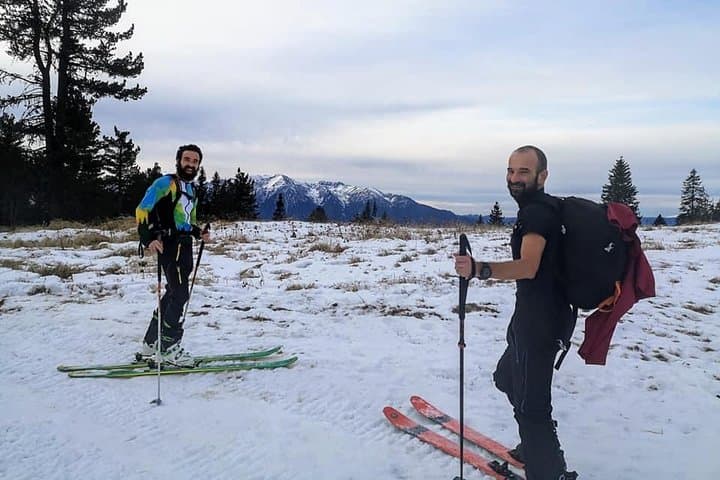 Ski-touring at night in Poiana Brasov