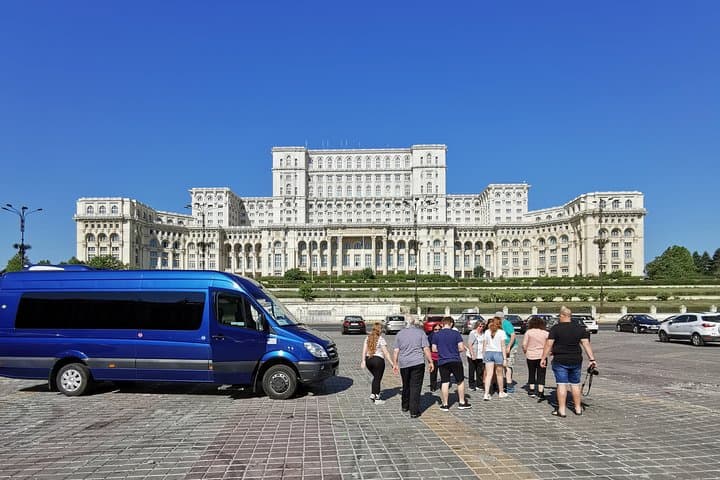 Bucharest Hop-on hop-off sightseeing minibus with live tourguide