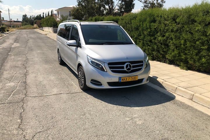 Private Transfer from Larnaca Airport to Coral Bay in Minivan in 7 seater Taxi