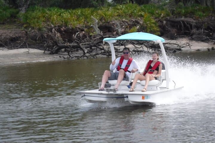Drive your Own 2 Seat Fun Go Cat Boat on Marco Island