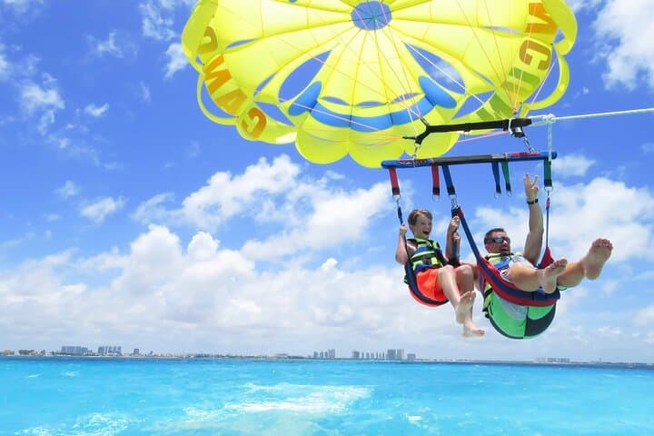 Parasailing Over the Sea