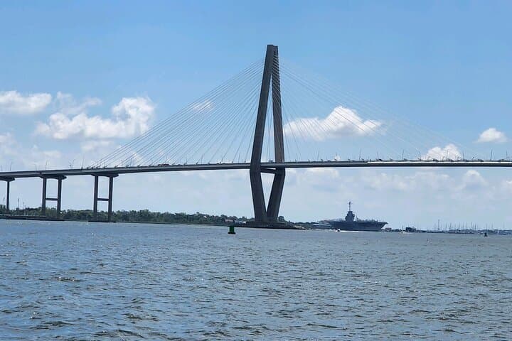 White point Battery and River Run through Charleston Harbor Boat