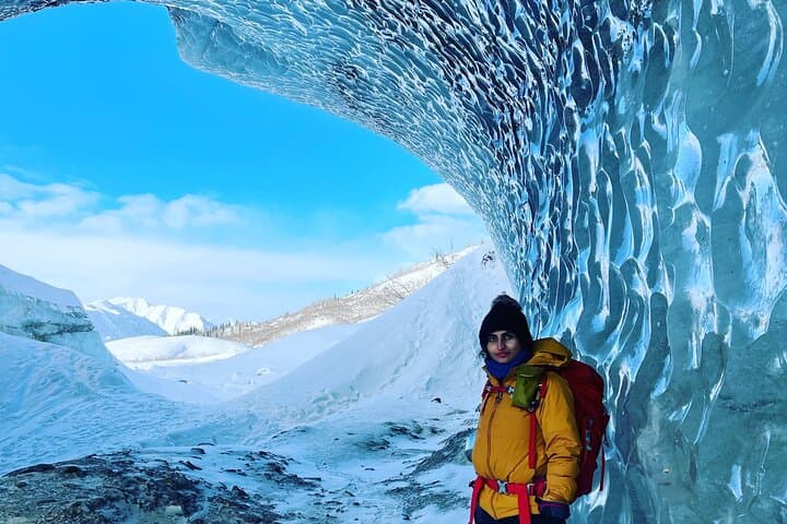 Castner Glacier Ice Cave Adventure Summer Hike from Fairbanks